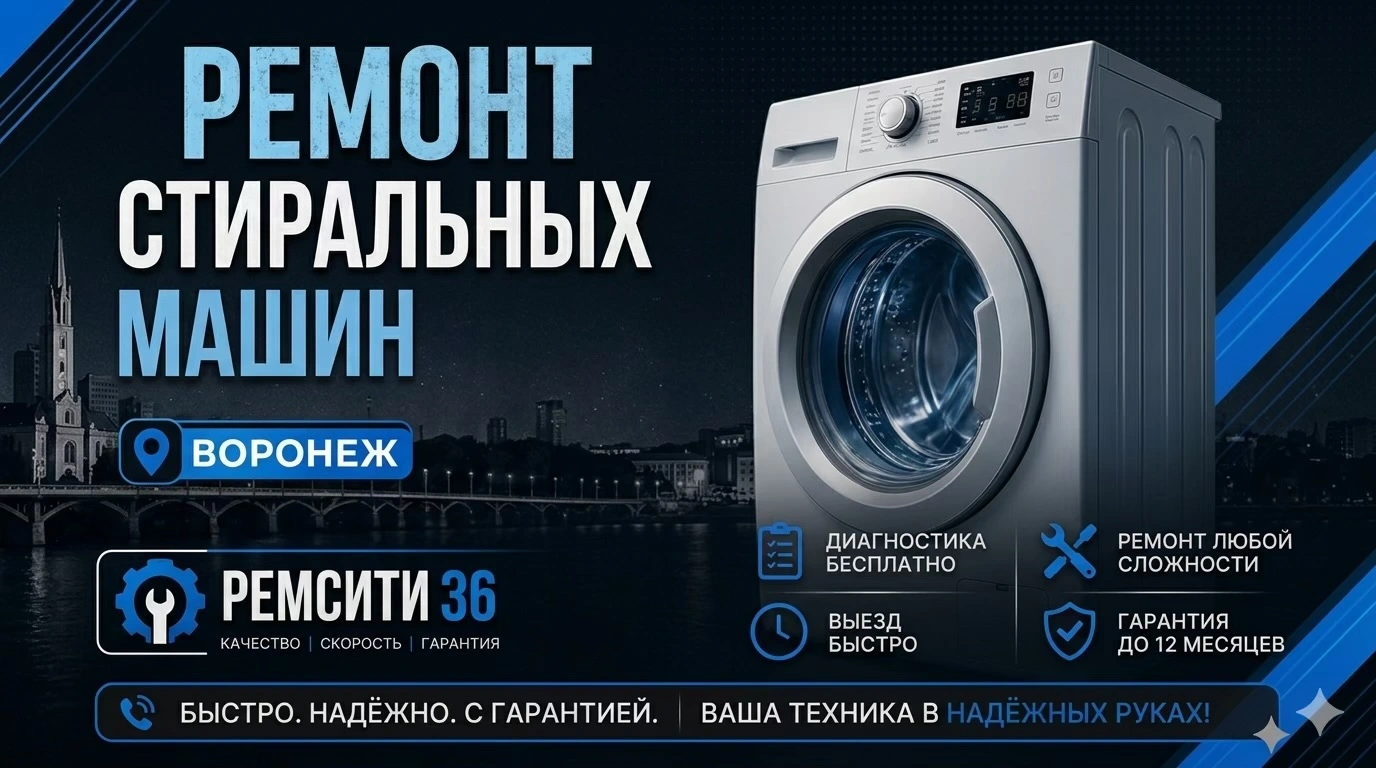 Ремонт стиральной машины в Ремсити36, Воронеж