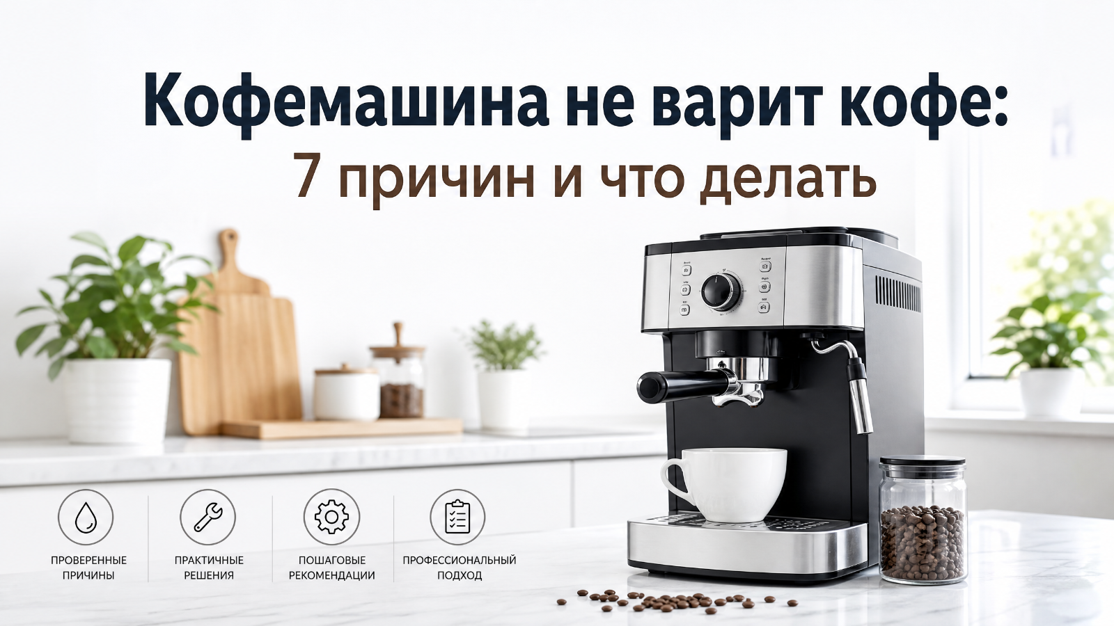 Кофемашина не варит кофе: 7 причин и что делать