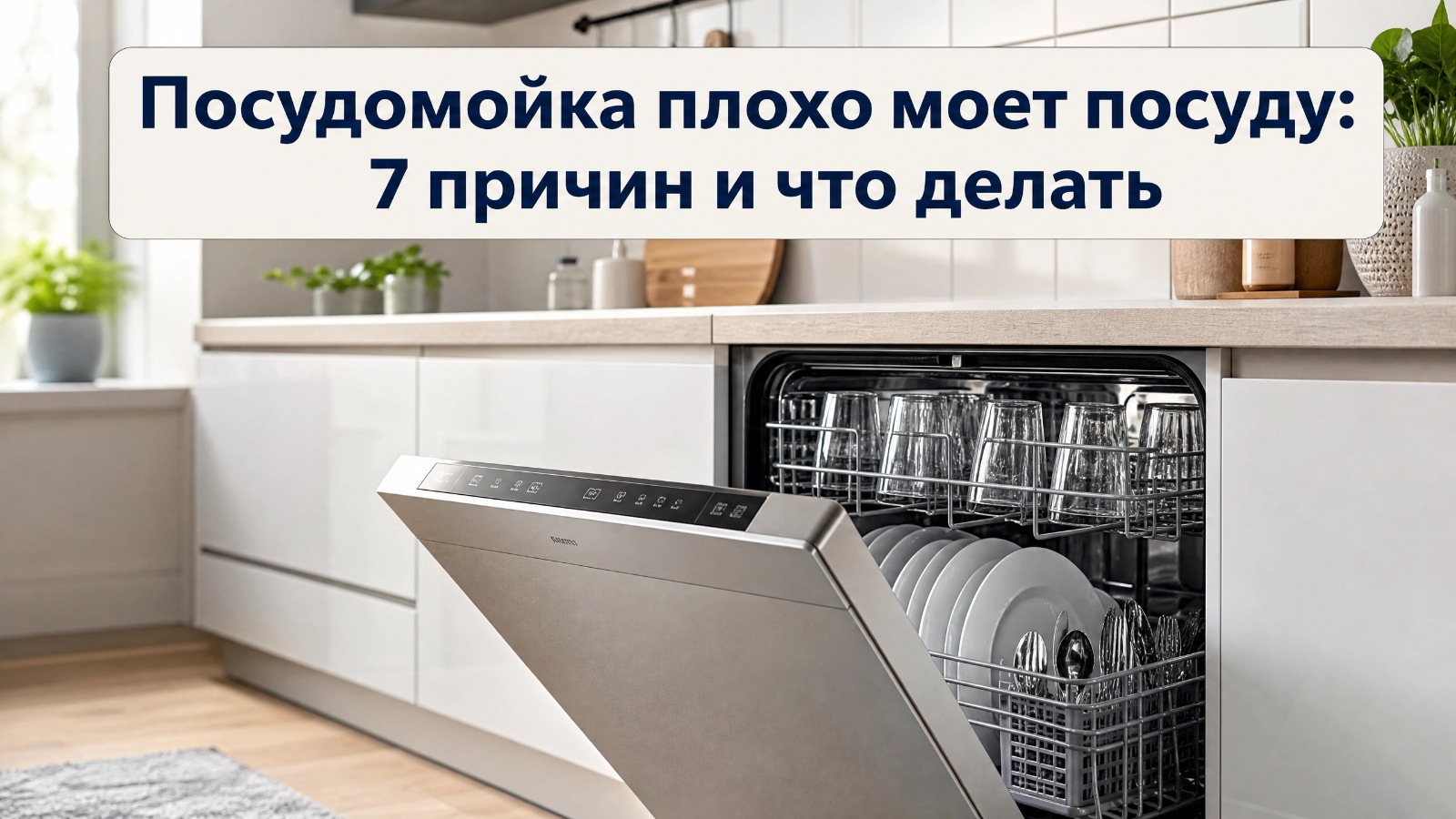 Посудомойка плохо моет посуду: 7 причин и что делать