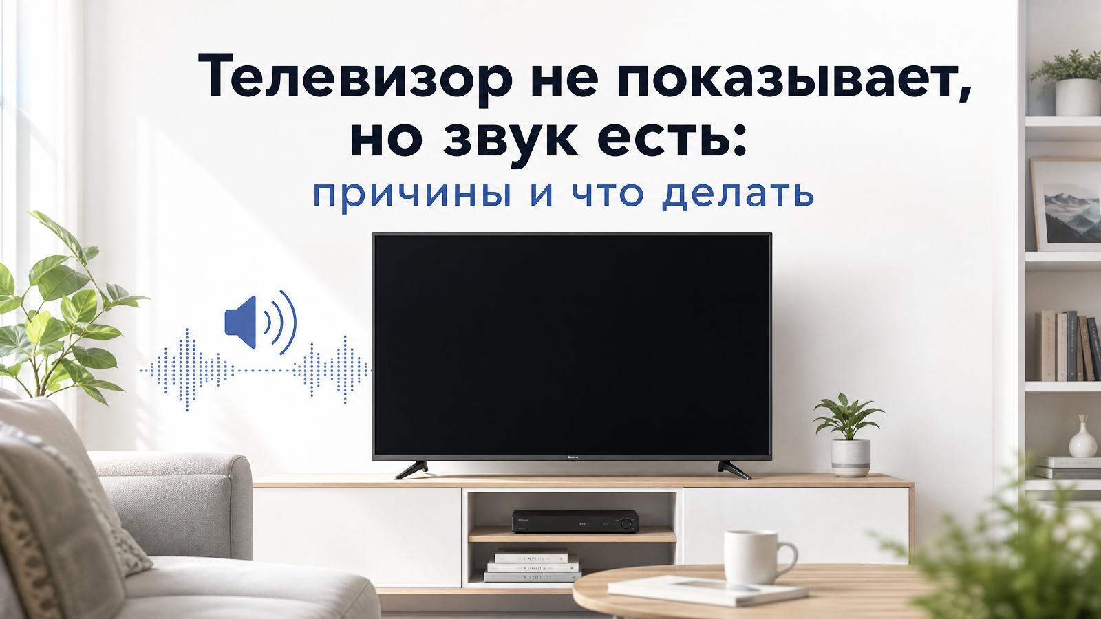 Телевизор не показывает, но звук есть: причины и что делать