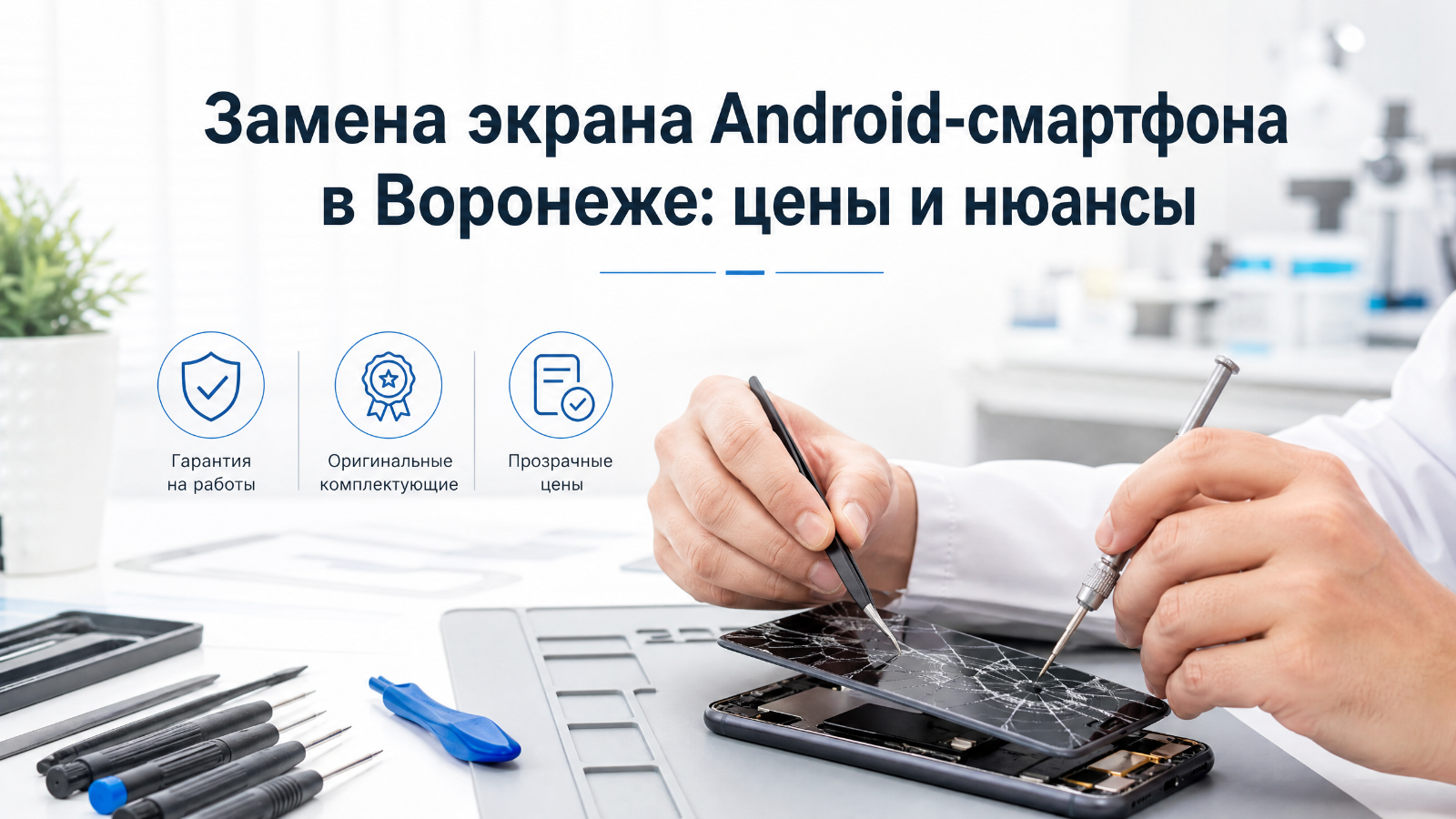 Замена экрана Android-смартфона в Воронеже: цены и нюансы