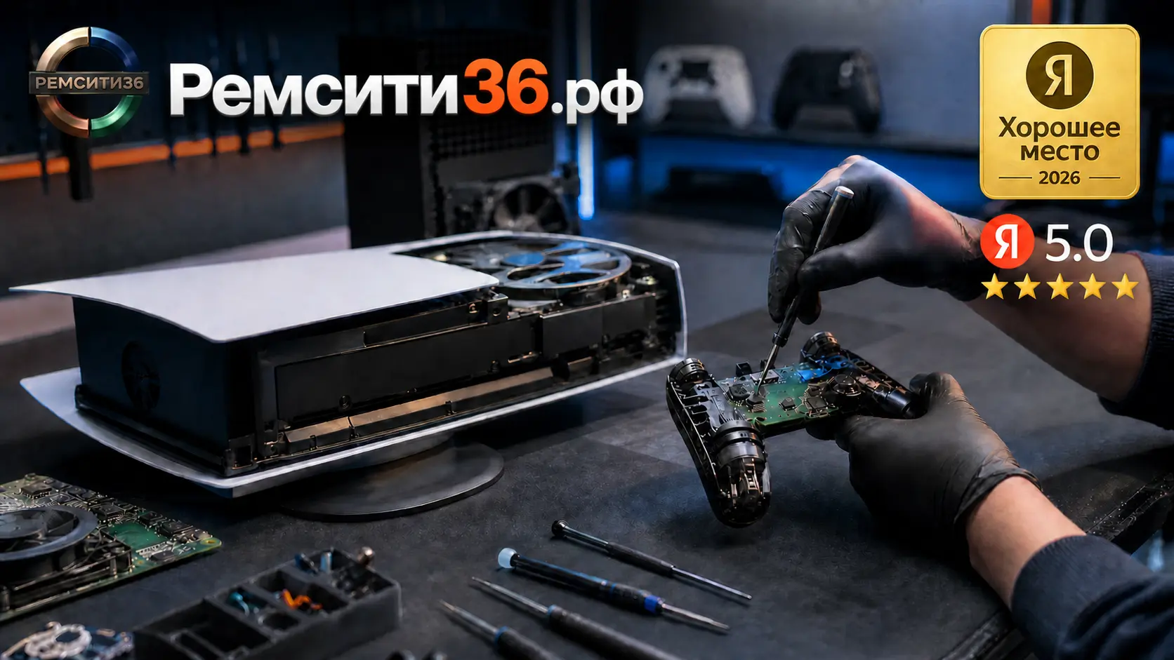 Ремонт игровой приставки PlayStation в Ремсити36